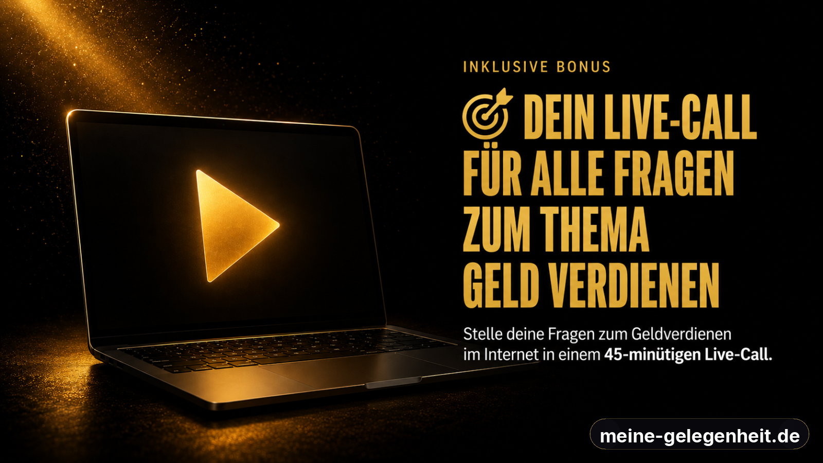 🎯 Dein Live-Call für alle Fragen zum Thema Geld verdienen